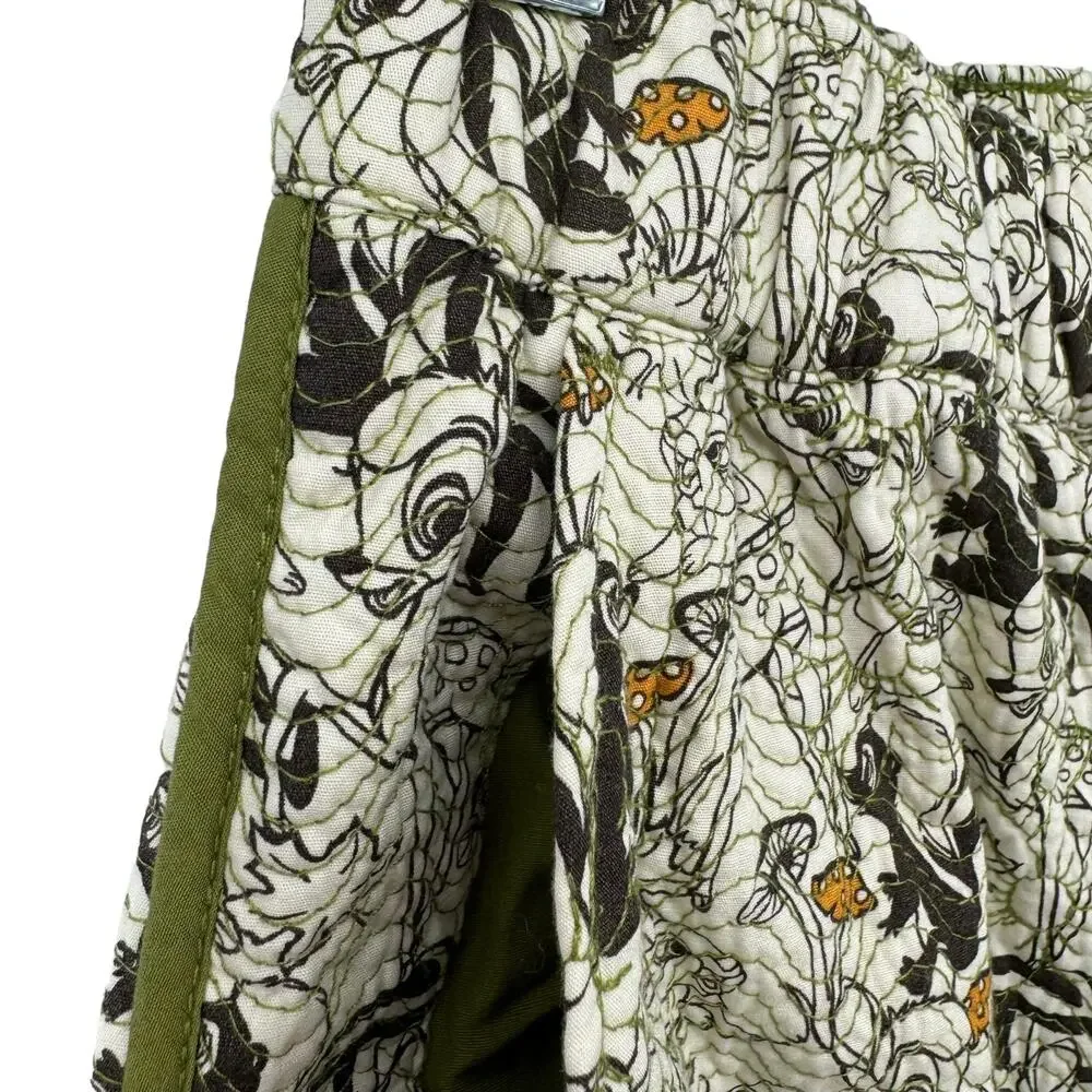 Disney Bambi Quilted Matching Set XS Woodland Print Flower Thumper‎ Green
